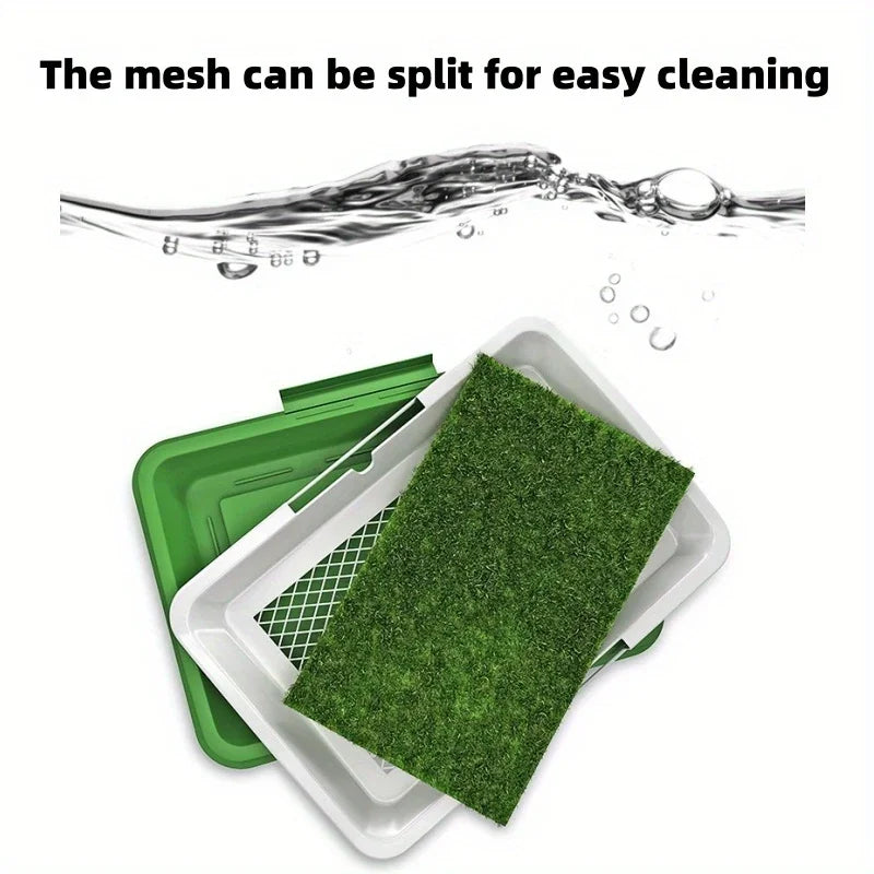 Dog training pad with artificial turf