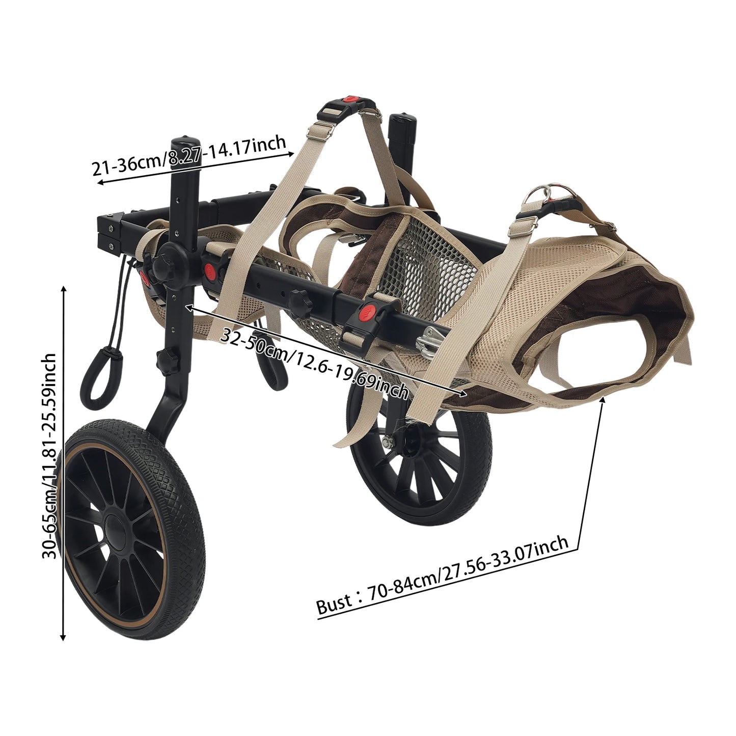 Adjustable Pet Trolley Pet Dog Wheelchair
