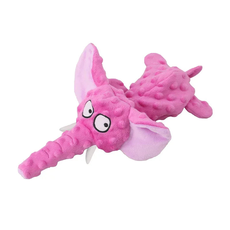 Stuffing-Free Plush Elephant Dog Toy