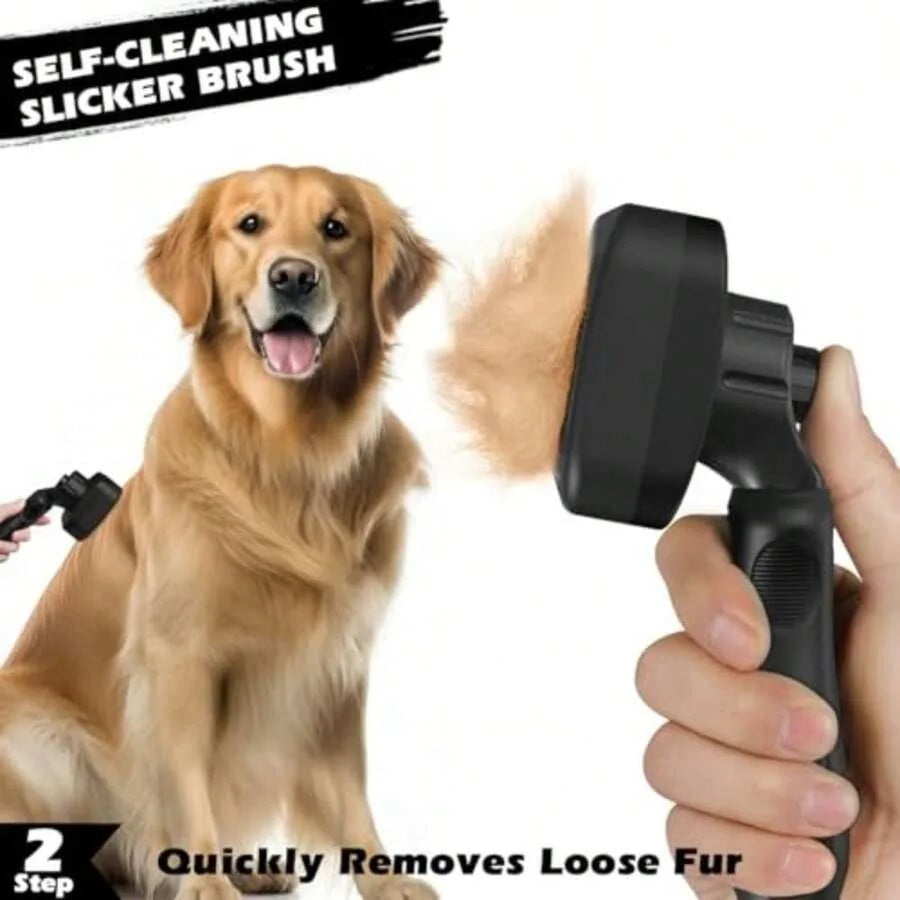 3PCS Self Cleaning Slicker Brush And Pet Grooming Rake