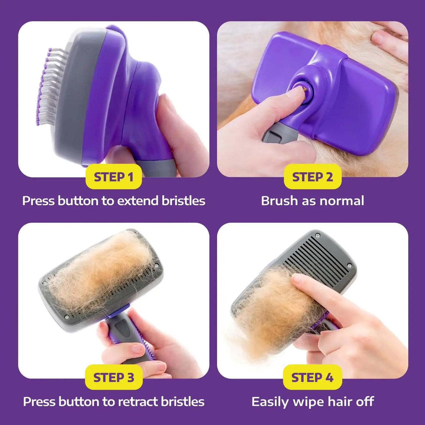 Self-Cleaning Slicker Brush