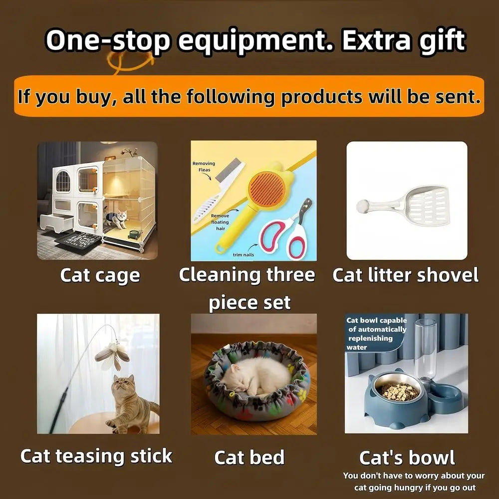 cat cage Indoor with Litter Box