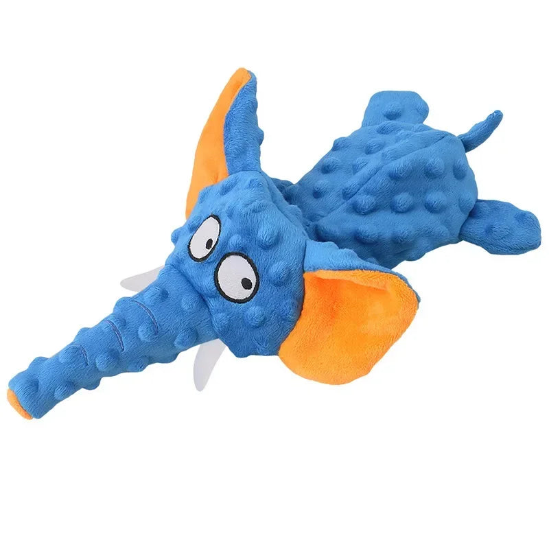 Stuffing-Free Plush Elephant Dog Toy