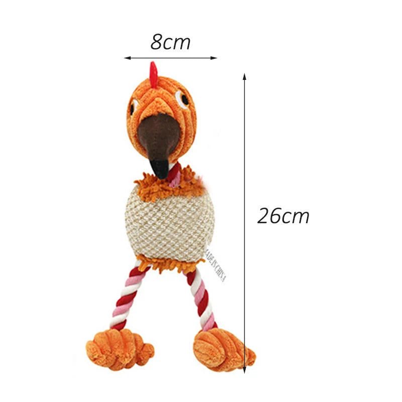 Plush Flamingo Squeaky Toy For Small Dogs Puppy Chew