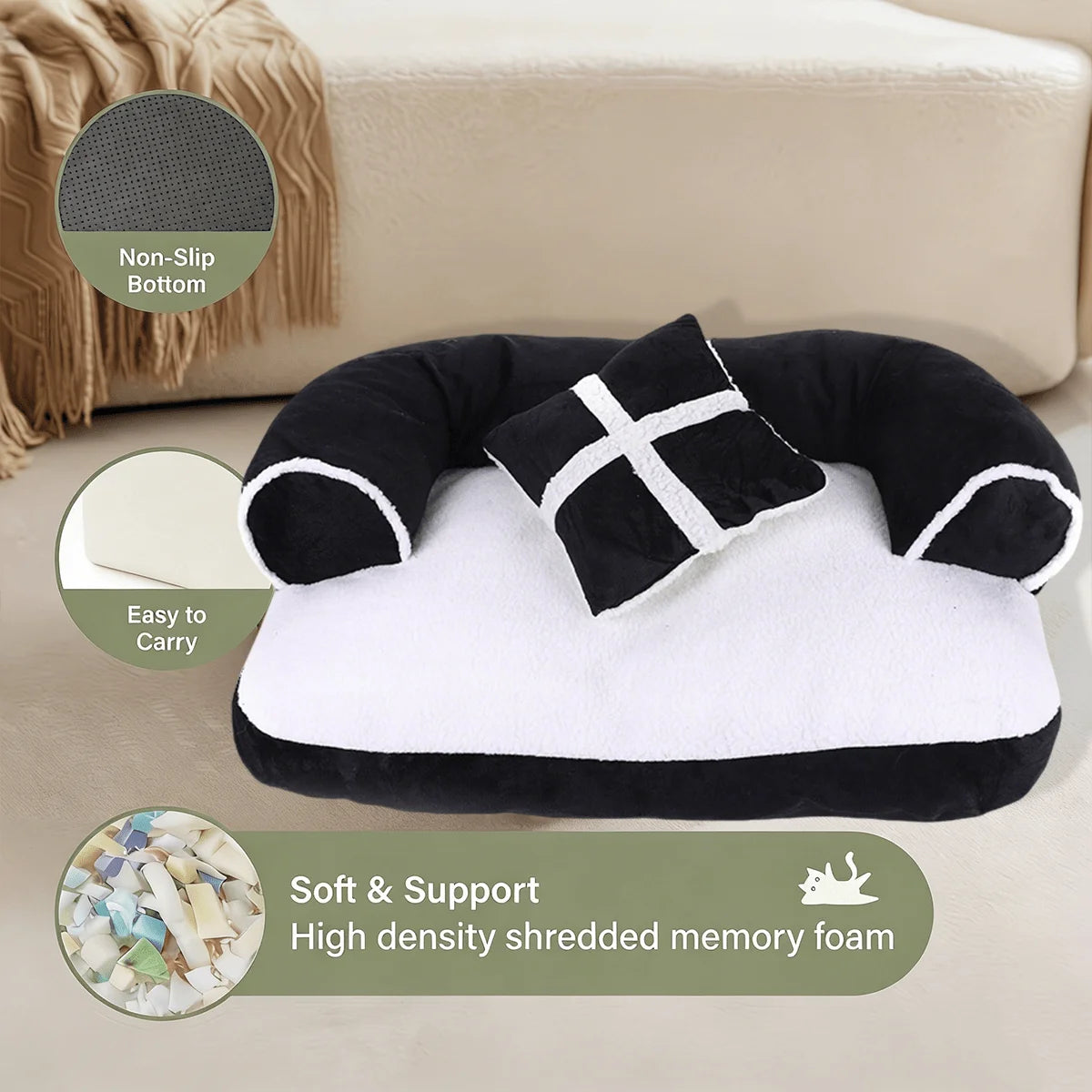 All Season Pet Bed Removable Washable for Dogs and Cats