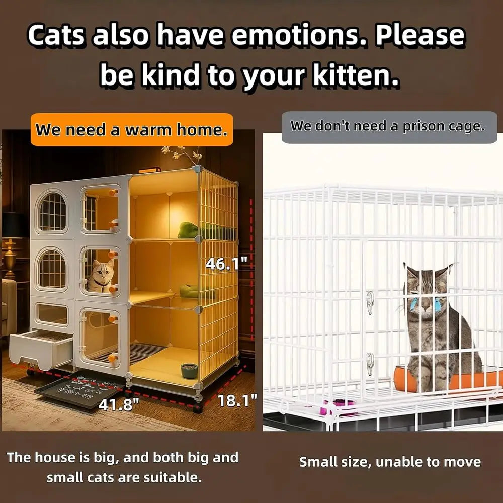 cat cage Indoor with Litter Box