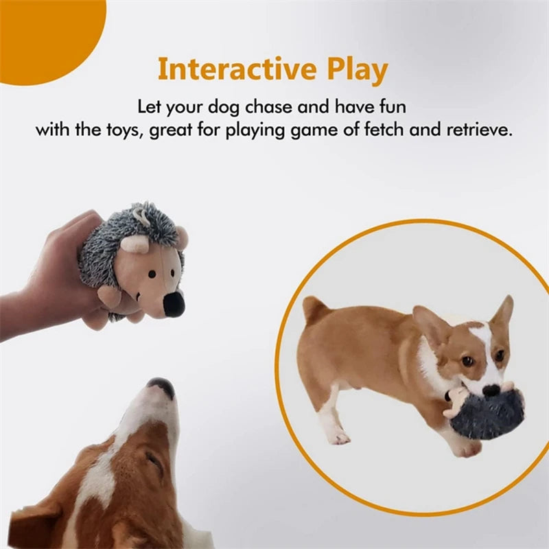 FGHGFH Hedgehog Plush Dog Chew Toy For All Sizes Dogs