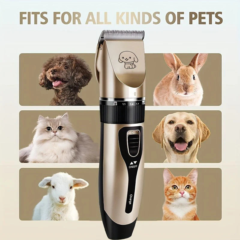 SHUYU Pet Hair Trimmer Kit Electric Clipper For Dogs Cats