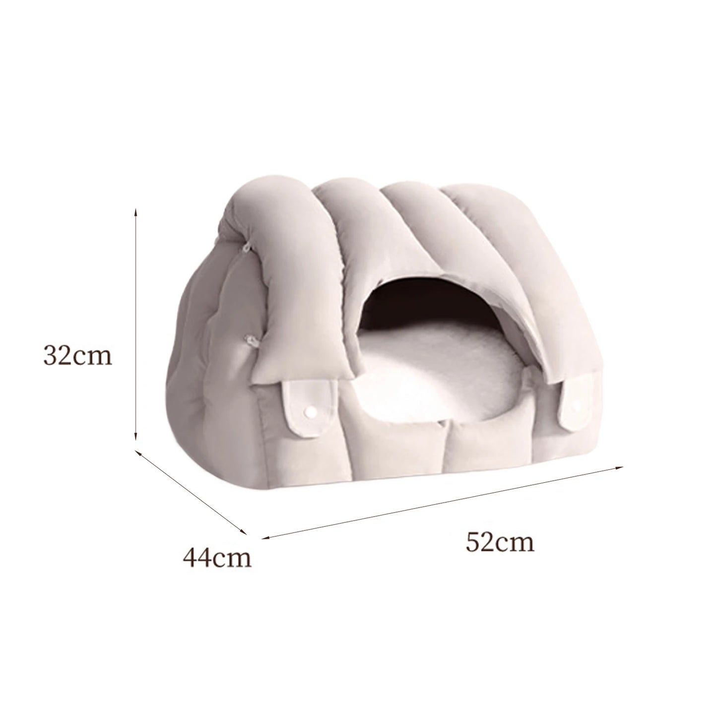 Pet Sofa Bed Dual Purpose Cat Tent With Washable Cushion