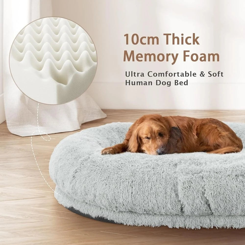 Oversized Memory Foam Dog Bed For Large Pets With Pillow