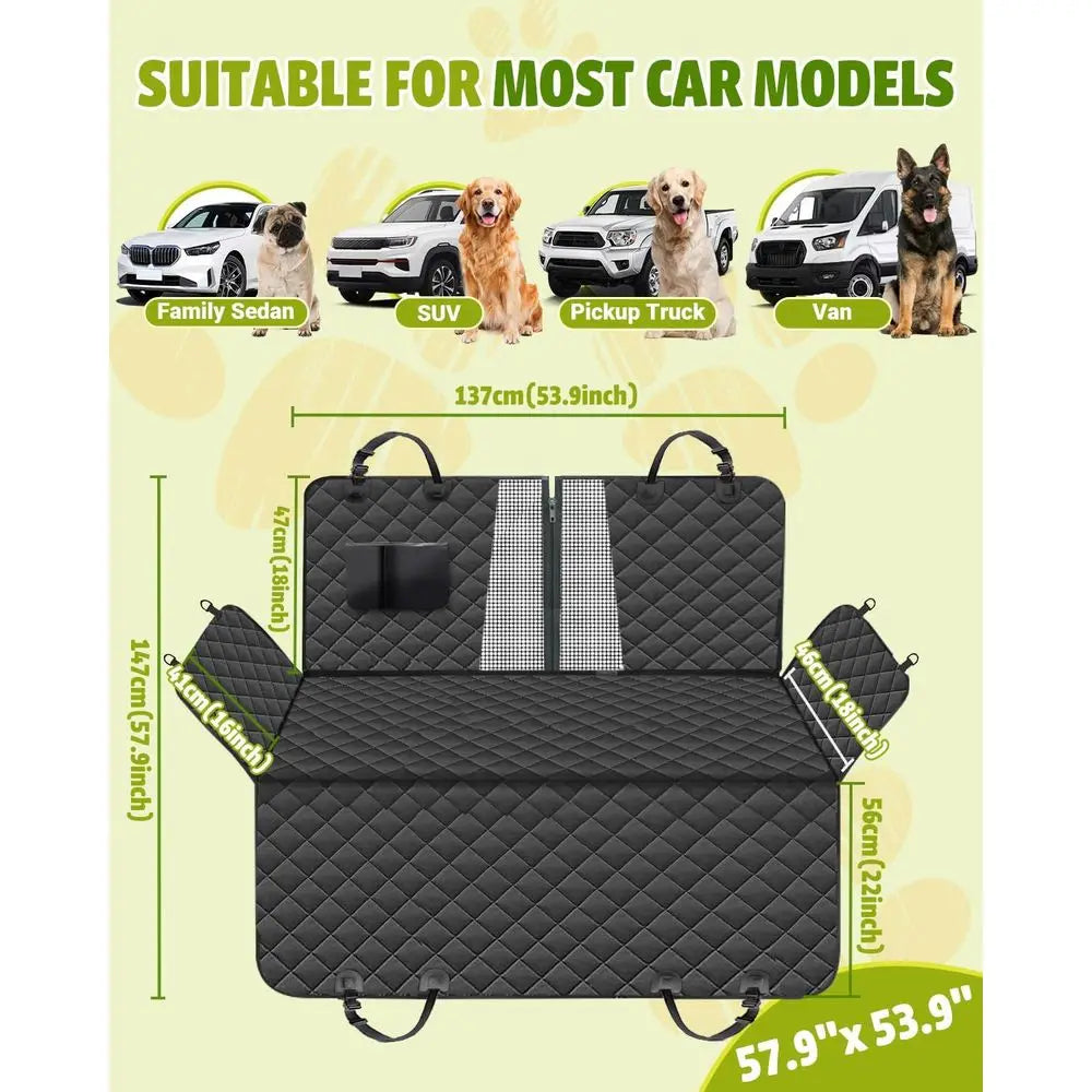 OVOZICN Durable 600D Dog Car Seat Cover Hammock Waterproof