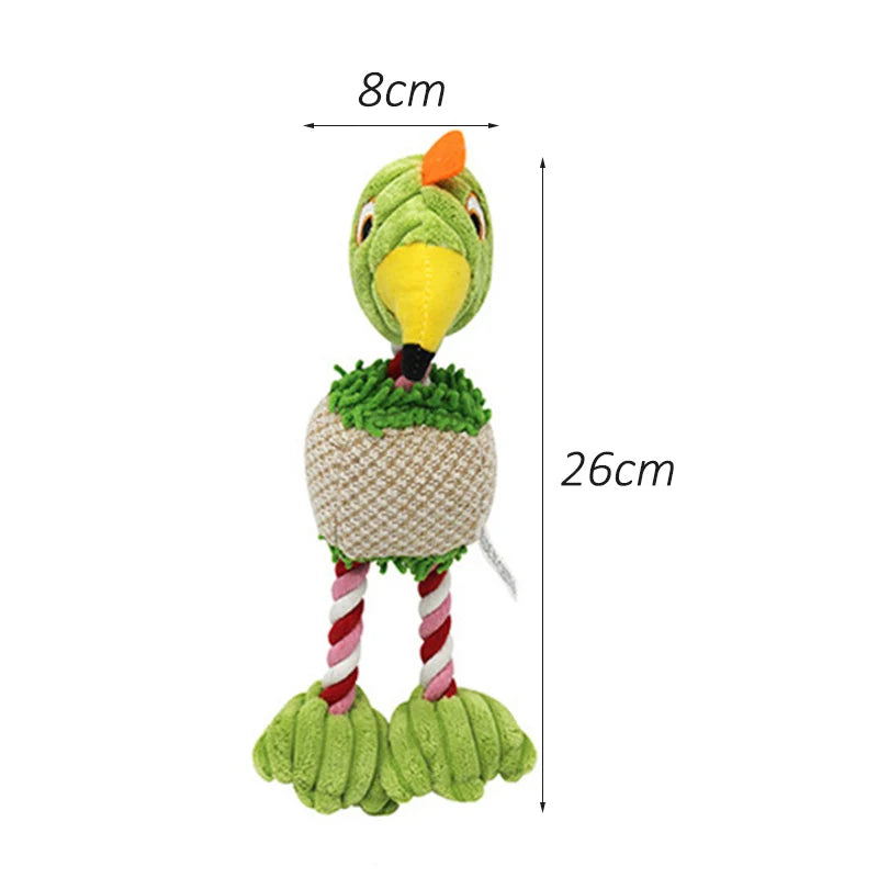 Plush Flamingo Squeaky Toy For Small Dogs Puppy Chew