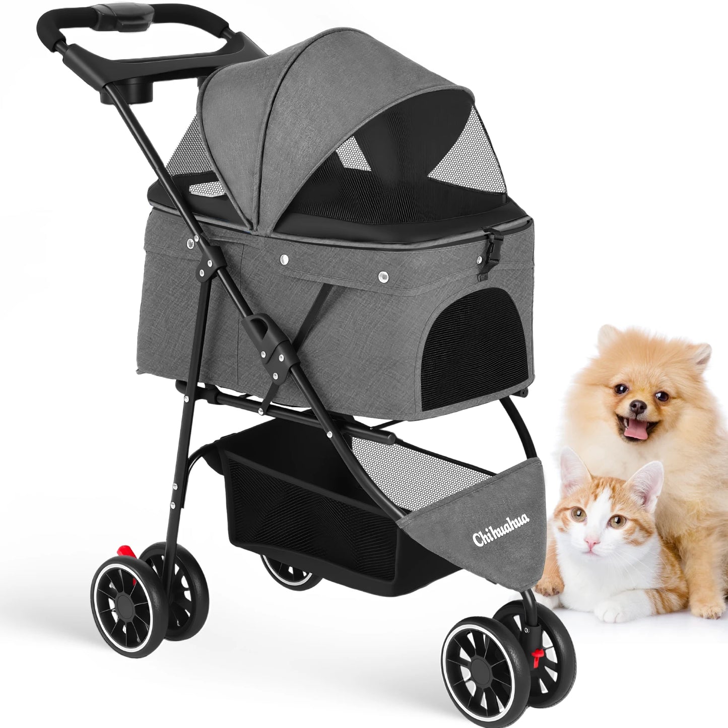 Chihuahua Pet Stroller For Small Dogs And Cats Travel Foldable