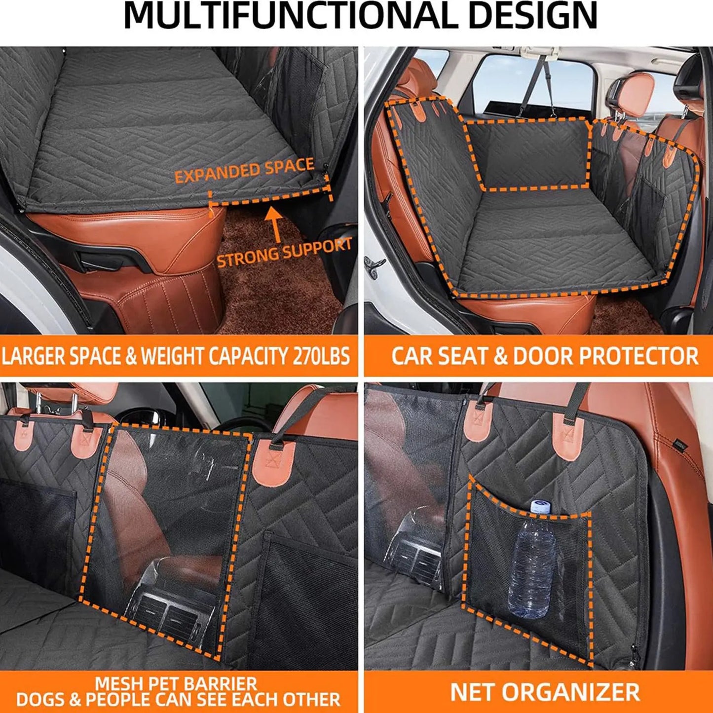 Dog Car Seat Cover 600D PVC Oxford