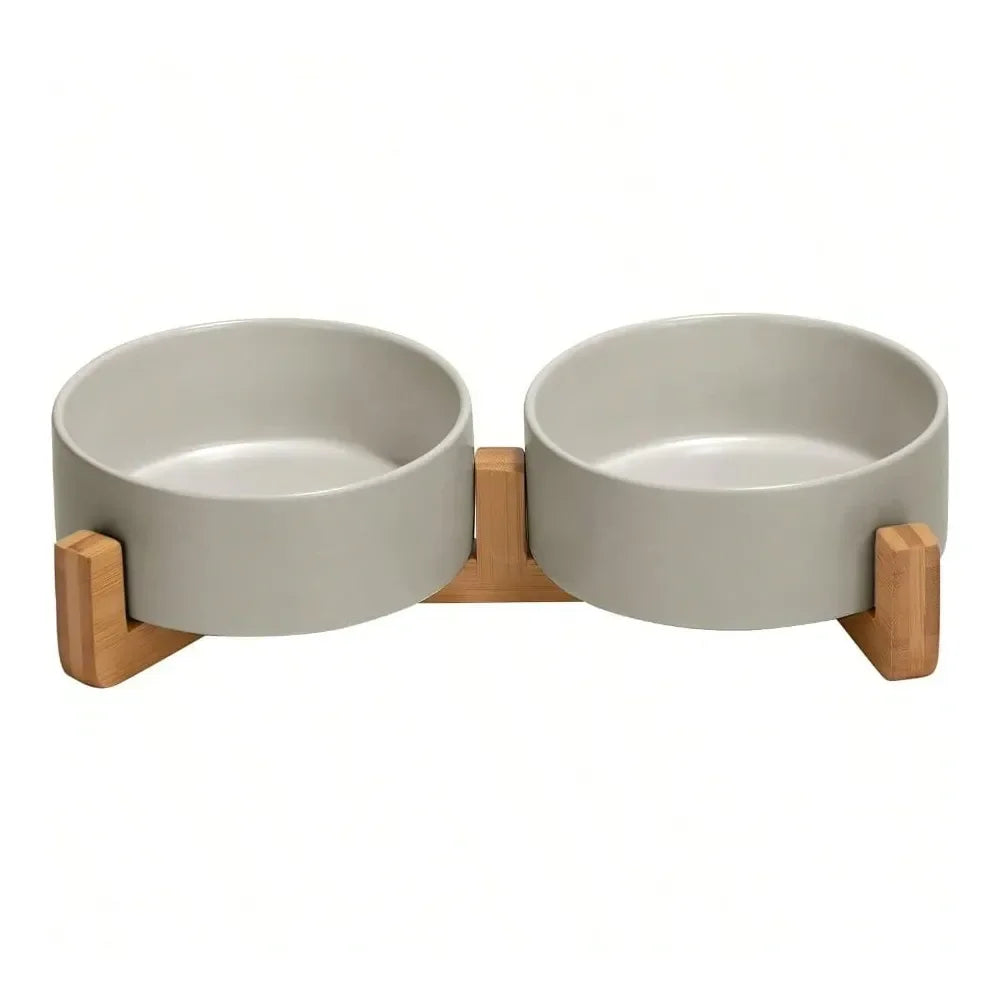 Matte Glaze Weighted Food & Water Set