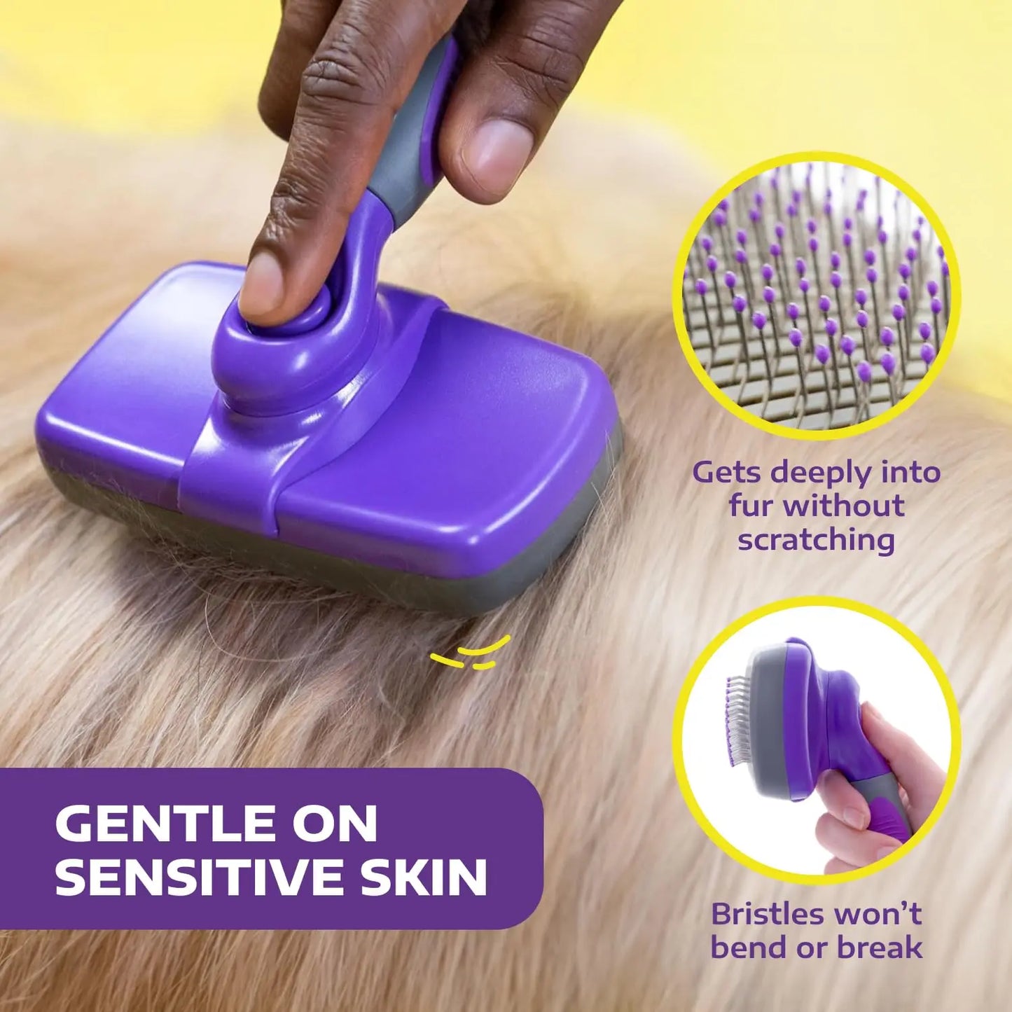 Self-Cleaning Slicker Brush