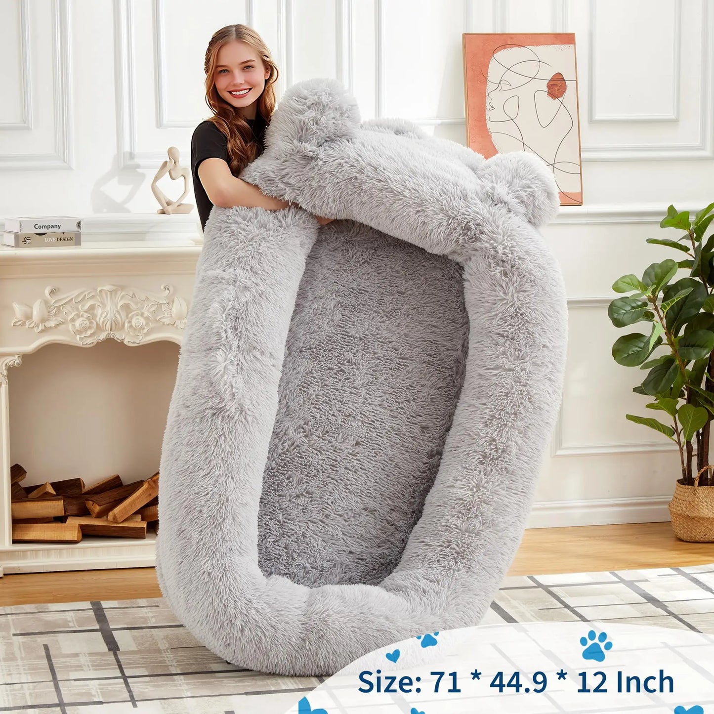 Large Human Size Dog Bed For Adults & Pets
