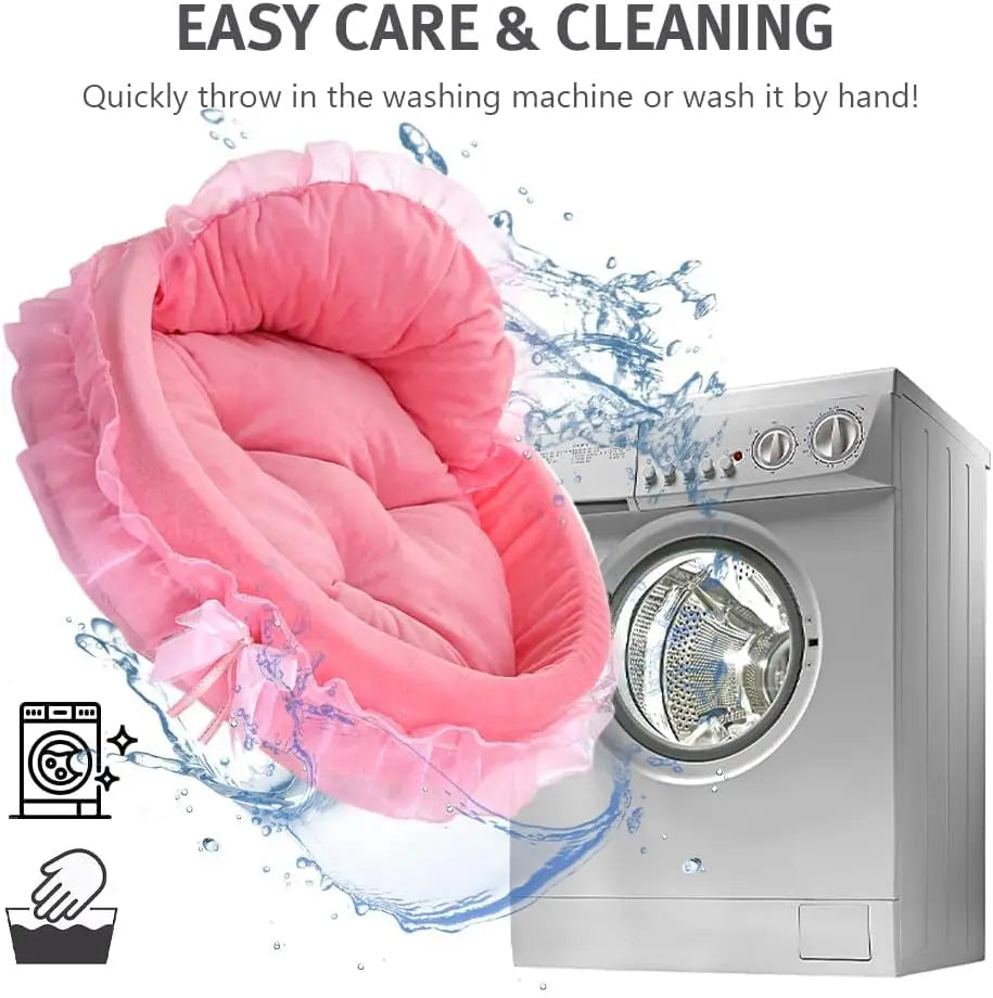 Soft Plush Pet Bed For Dogs And Cats Washable Nest