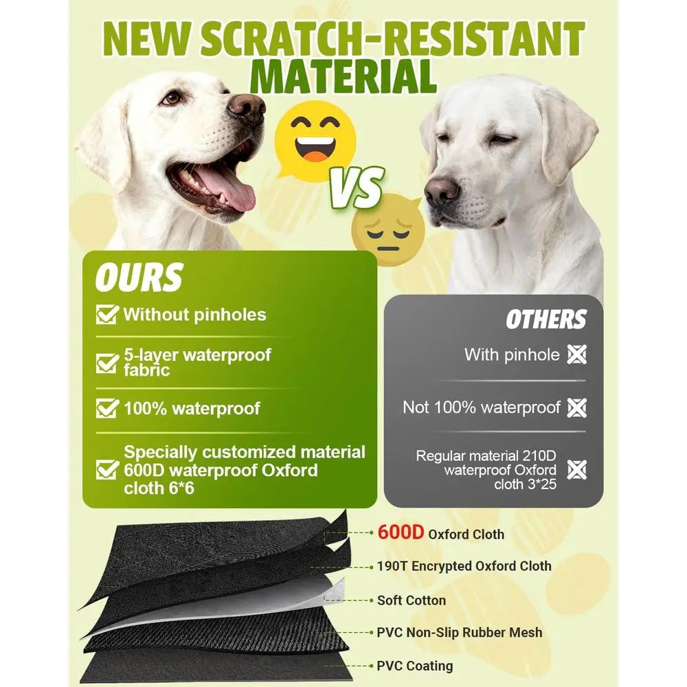 OVOZICN Durable 600D Dog Car Seat Cover Hammock Waterproof