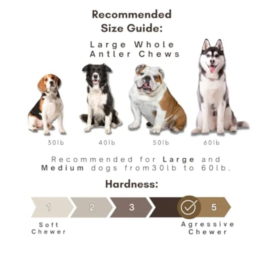 YAO HUI HUANG Deer Antler Chews 3 Packages Large Dogs