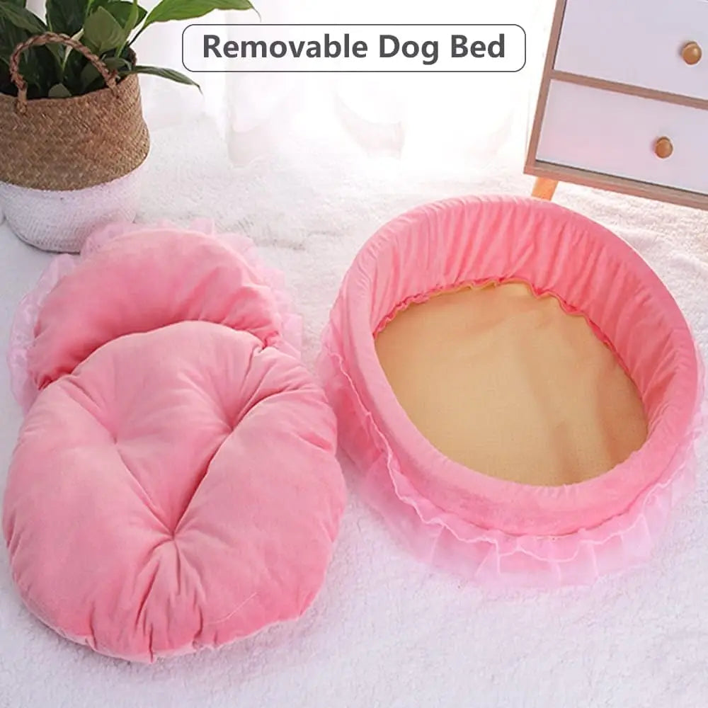 Soft Plush Pet Bed For Dogs And Cats Washable Nest