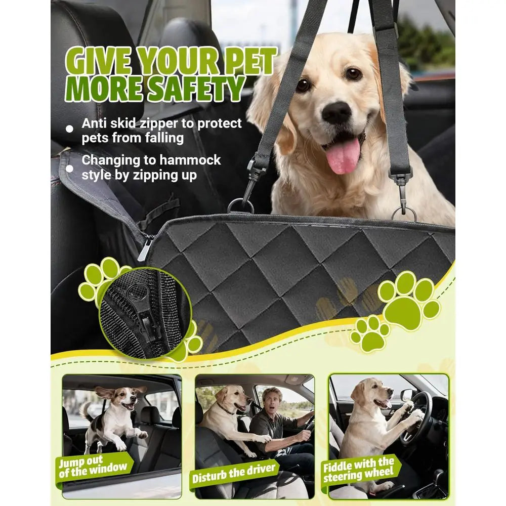 OVOZICN Durable 600D Dog Car Seat Cover Hammock Waterproof