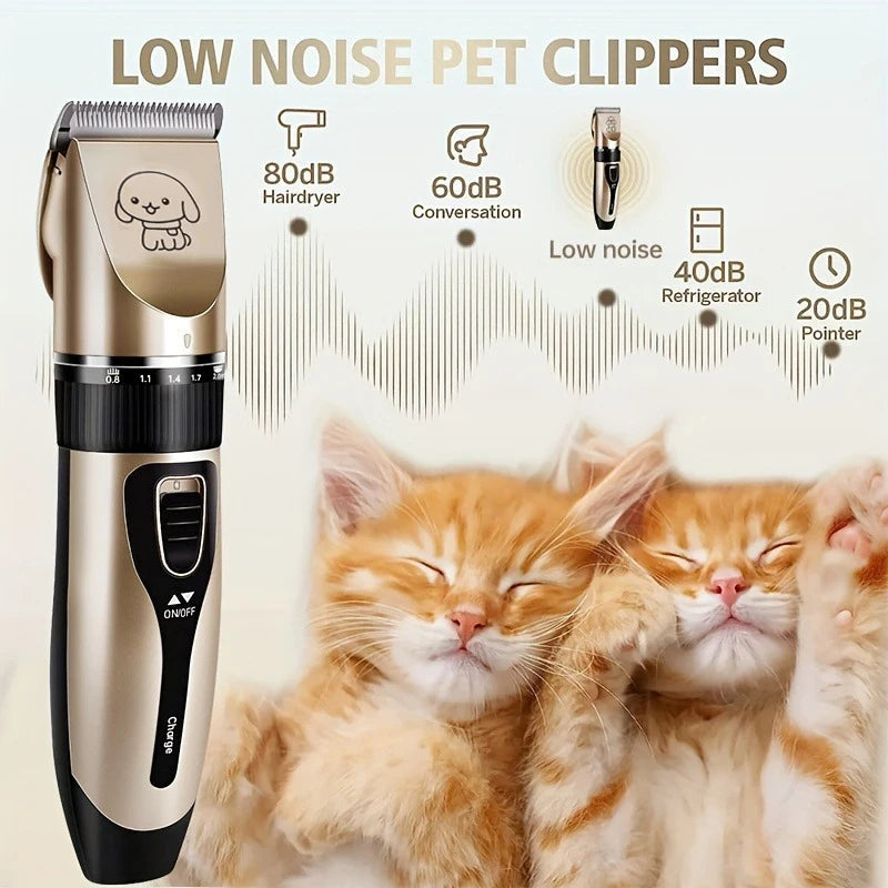SHUYU Pet Hair Trimmer Kit Electric Clipper For Dogs Cats