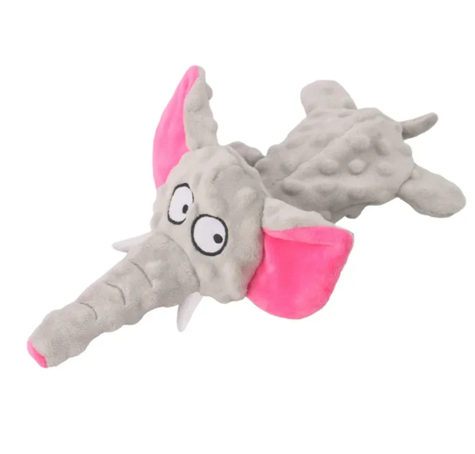 Stuffing-Free Plush Elephant Dog Toy