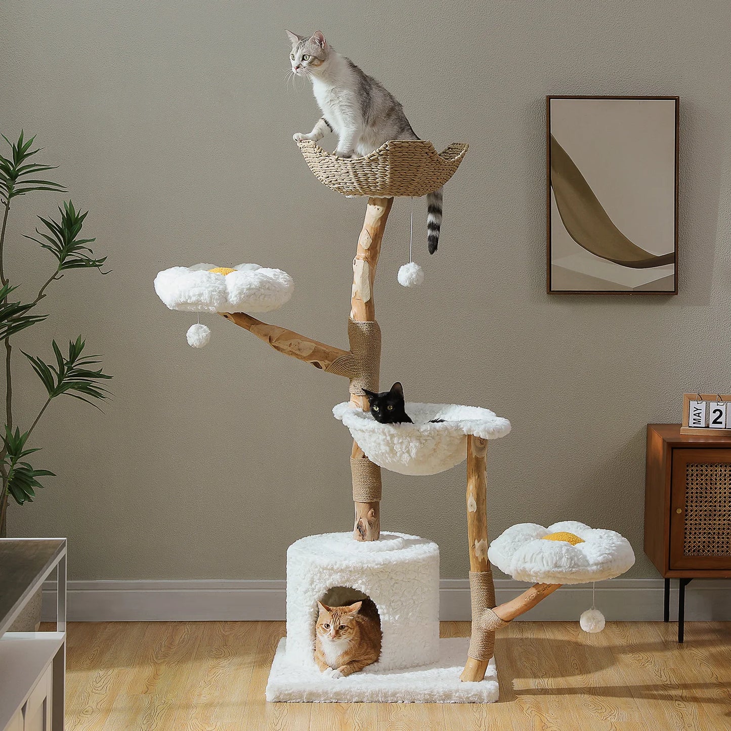Large Cat Tree Tower with Sisal Scratching Post
