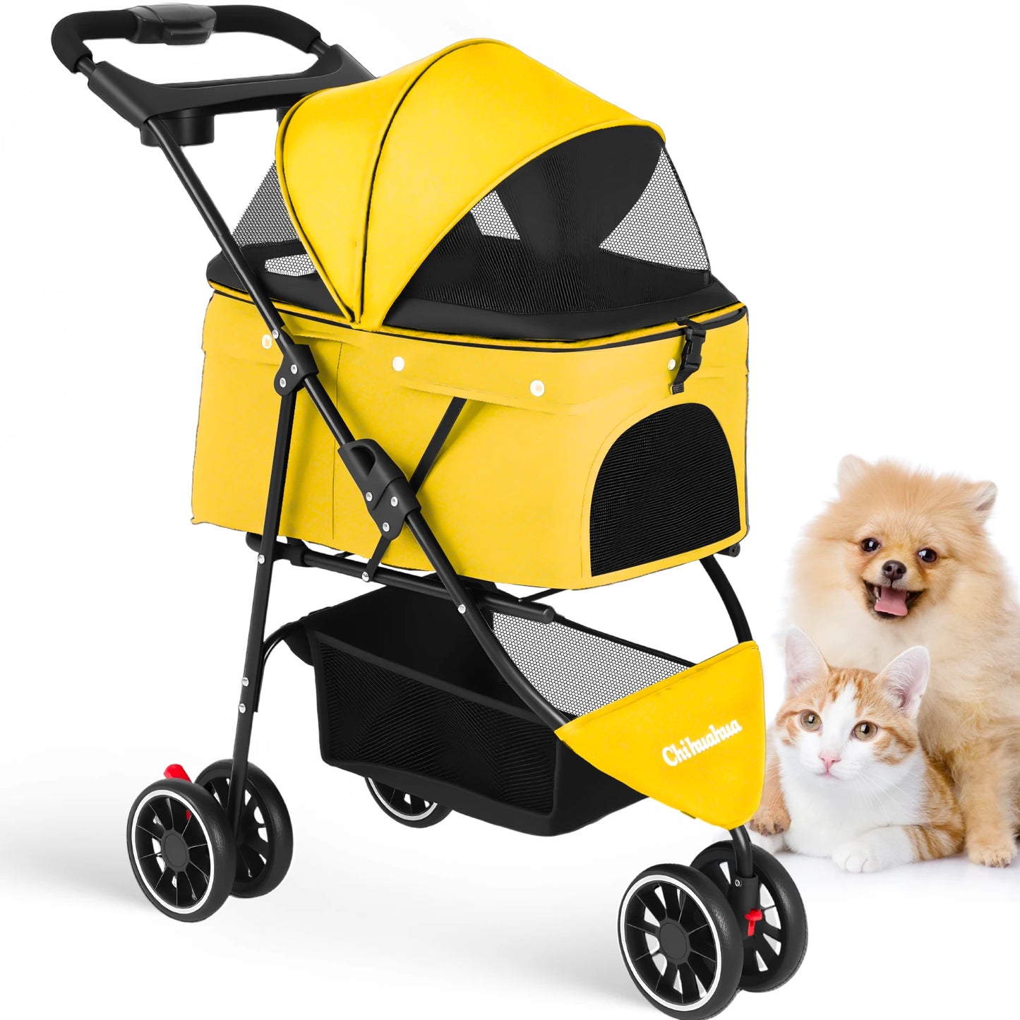 Chihuahua Pet Stroller For Small Dogs And Cats Travel Foldable