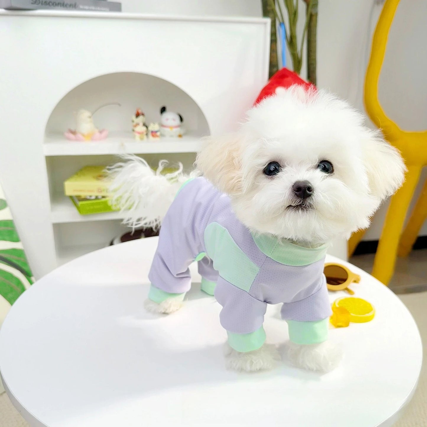 Summer Pet Cooling Dog Jumpsuit Ice Silk Breathable Quick Drying Clothes