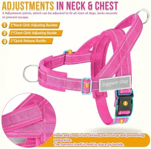 Lightweight Dog Harness for Medium Large Dogs – Reflective & Soft Design