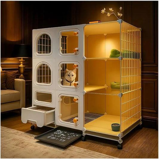 cat cage Indoor with Litter Box