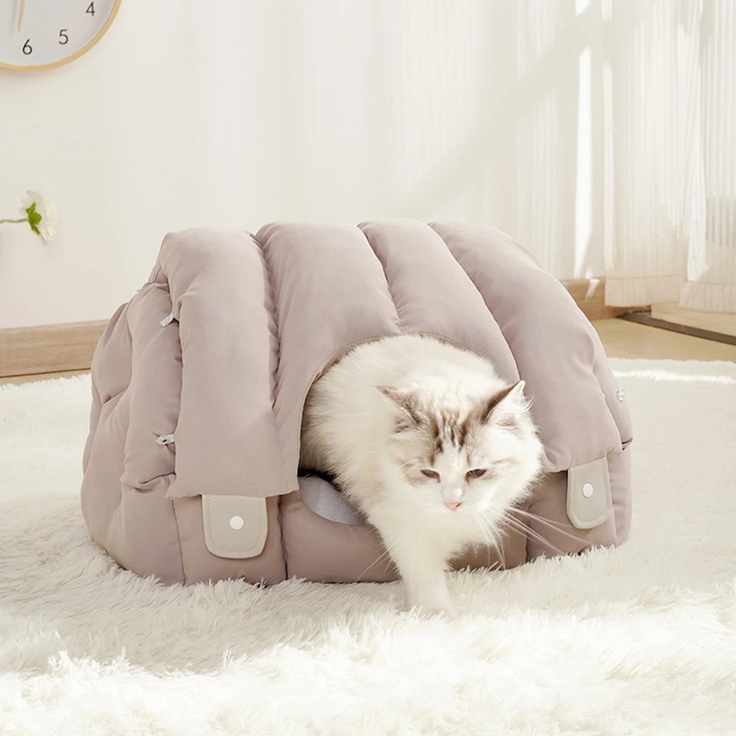 Pet Sofa Bed Dual Purpose Cat Tent With Washable Cushion