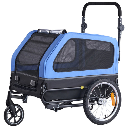 Dog Bike Trailer 2-in-1 Pet Stroller