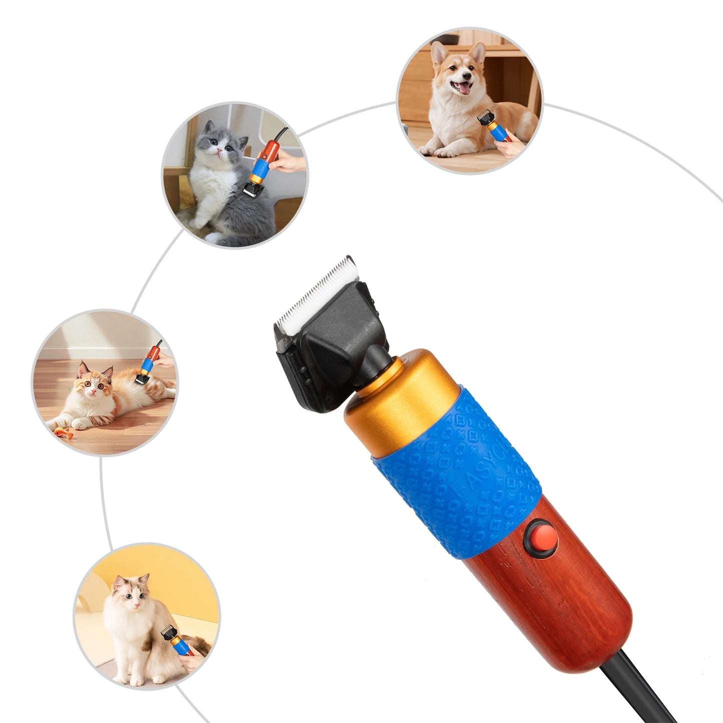 Hand Piece Cutter W/ Plug& 2 Blades for Dogs Cat Goat Alpaca, Llamas, Angora Rabbits Shearing