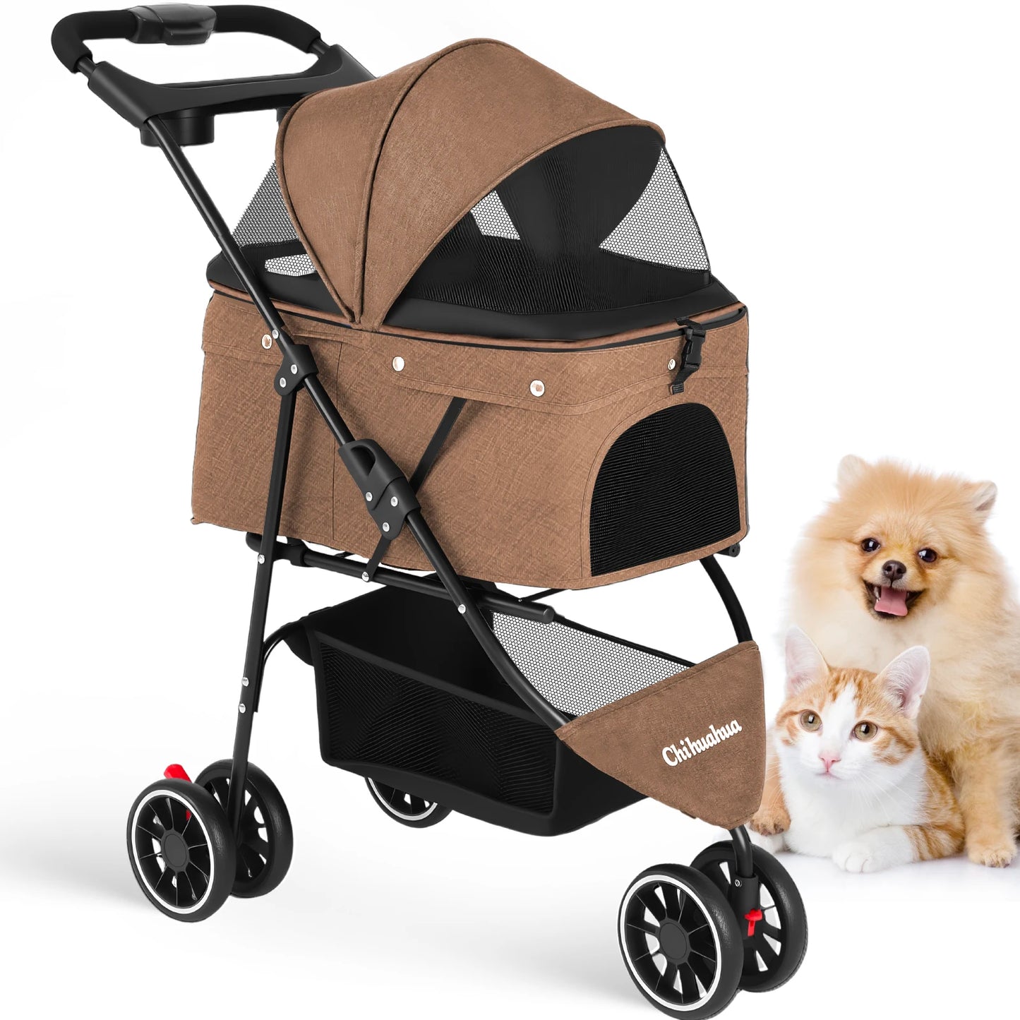 Chihuahua Pet Stroller For Small Dogs And Cats Travel Foldable