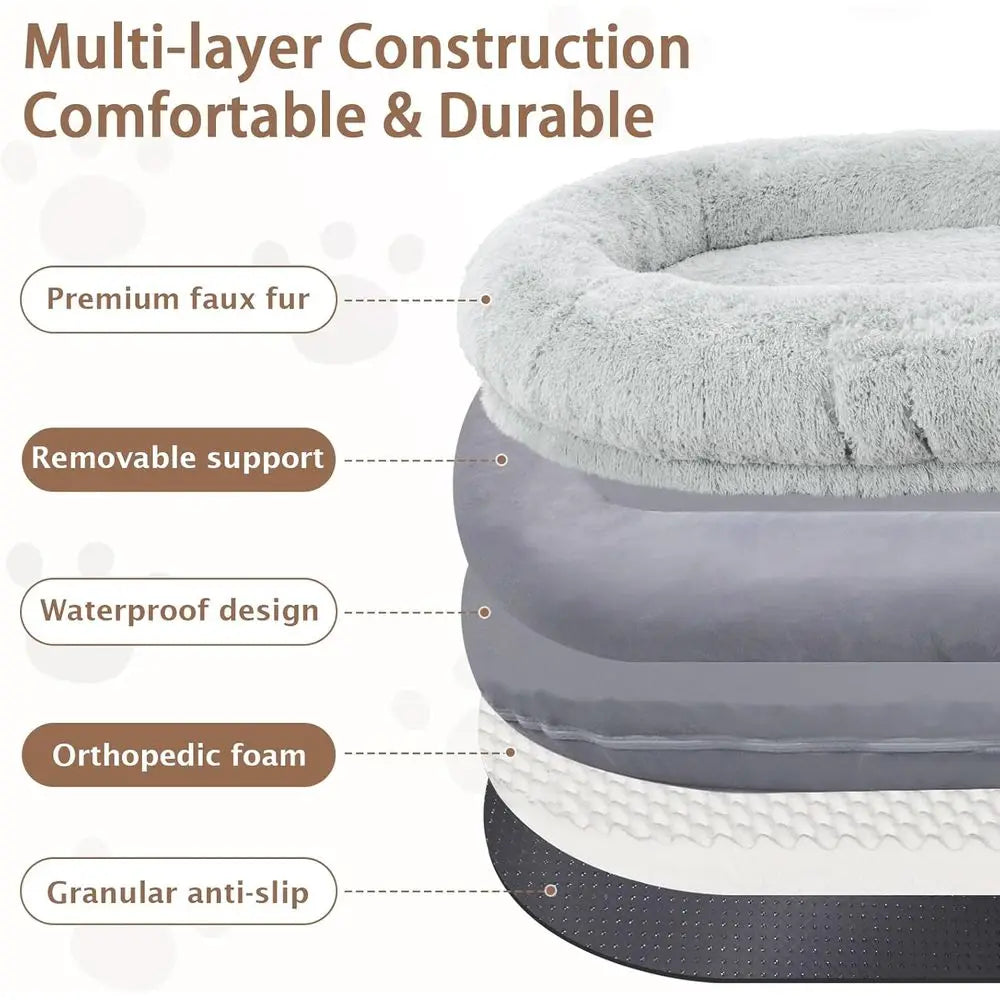 Oversized Memory Foam Dog Bed For Large Pets With Pillow