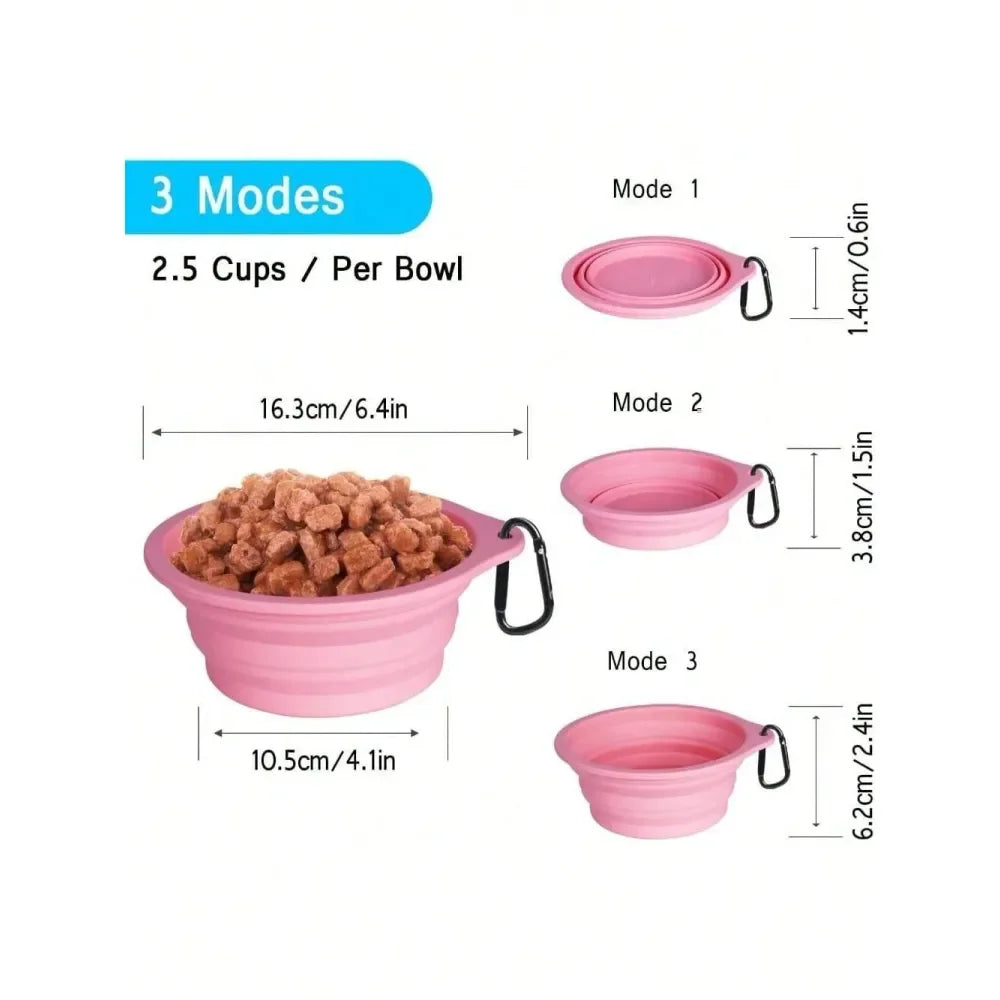 Collapsible Dog Bowl Portable Travel Foldable Dishwasher Safe