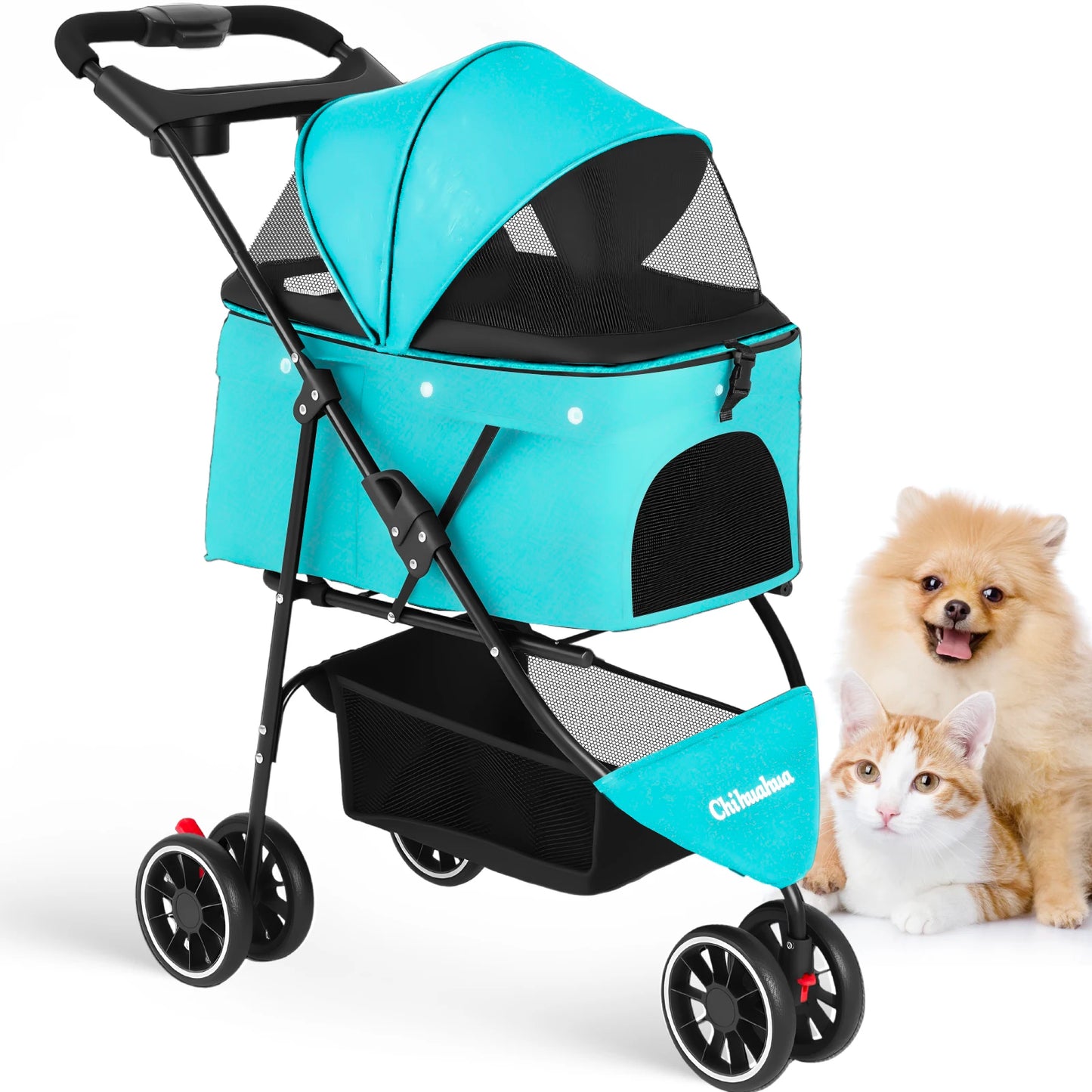 Chihuahua Pet Stroller For Small Dogs And Cats Travel Foldable