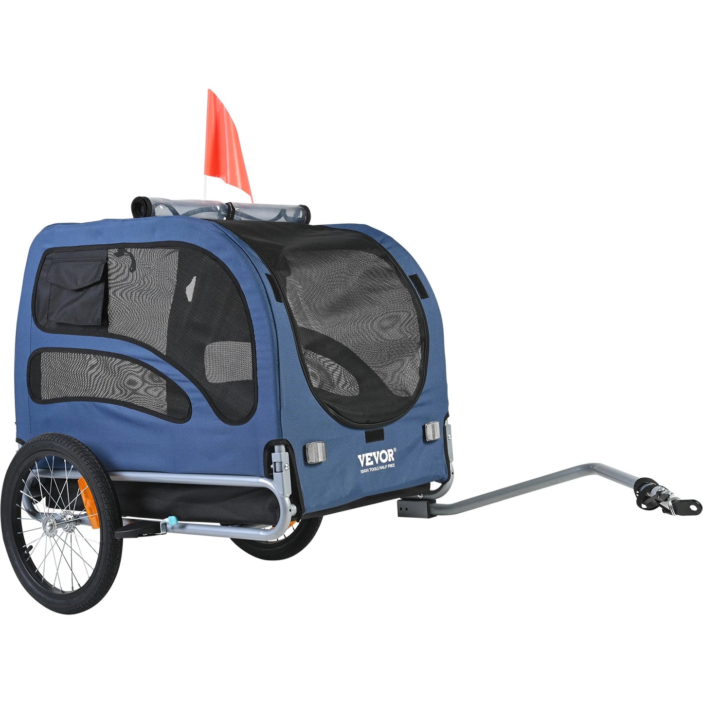 Pet Bicycle Trailer For Dogs 100 Lb Capacity Reflectors
