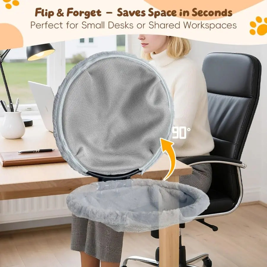 Desk Mounted Cat Bed Supports 50 Lbs For Indoor Use