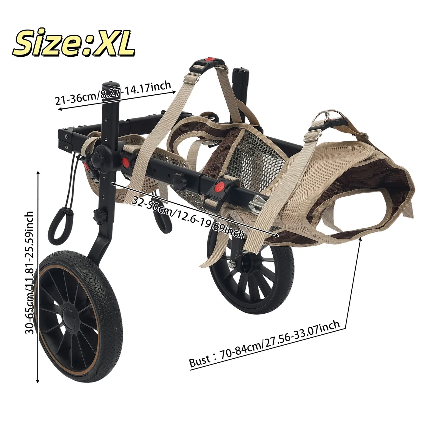 Adjustable Pet Trolley Pet Dog Wheelchair