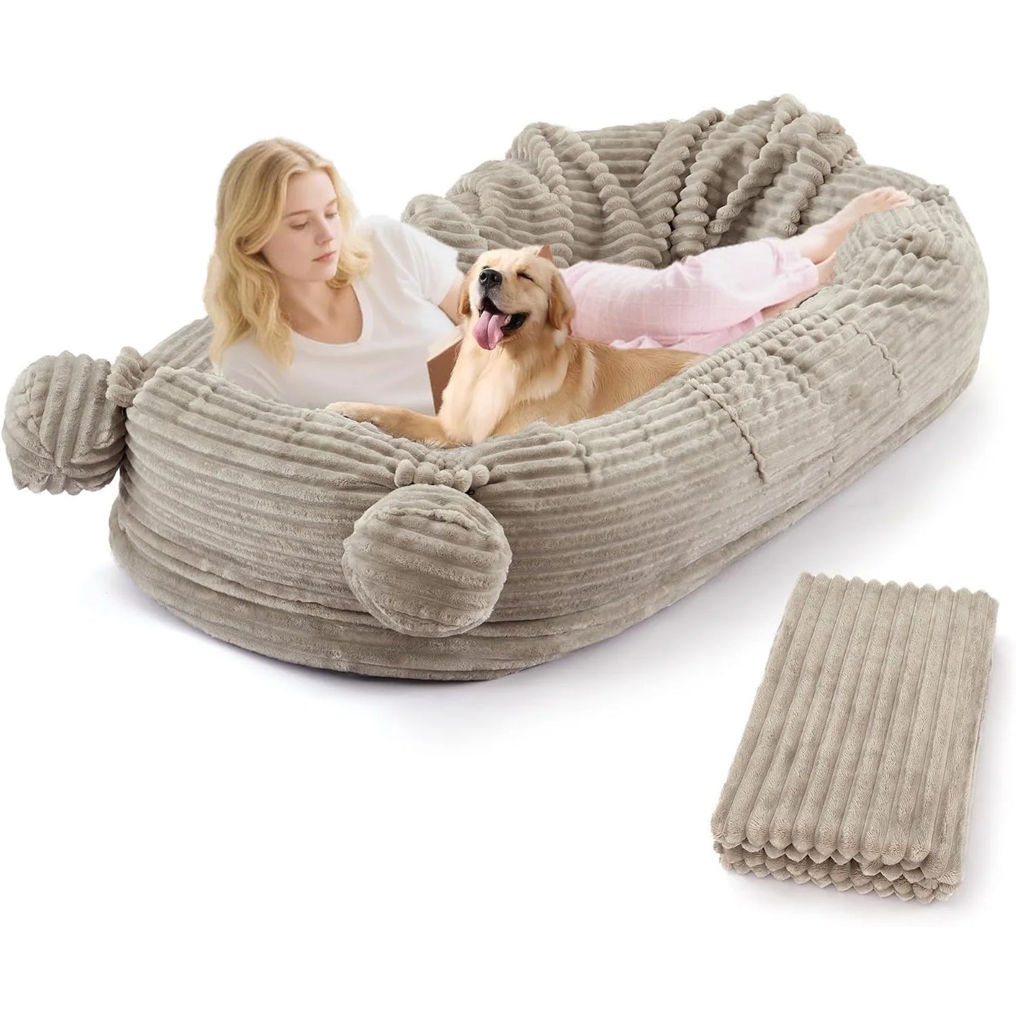 Large Human Size Dog Bed For Adults & Pets