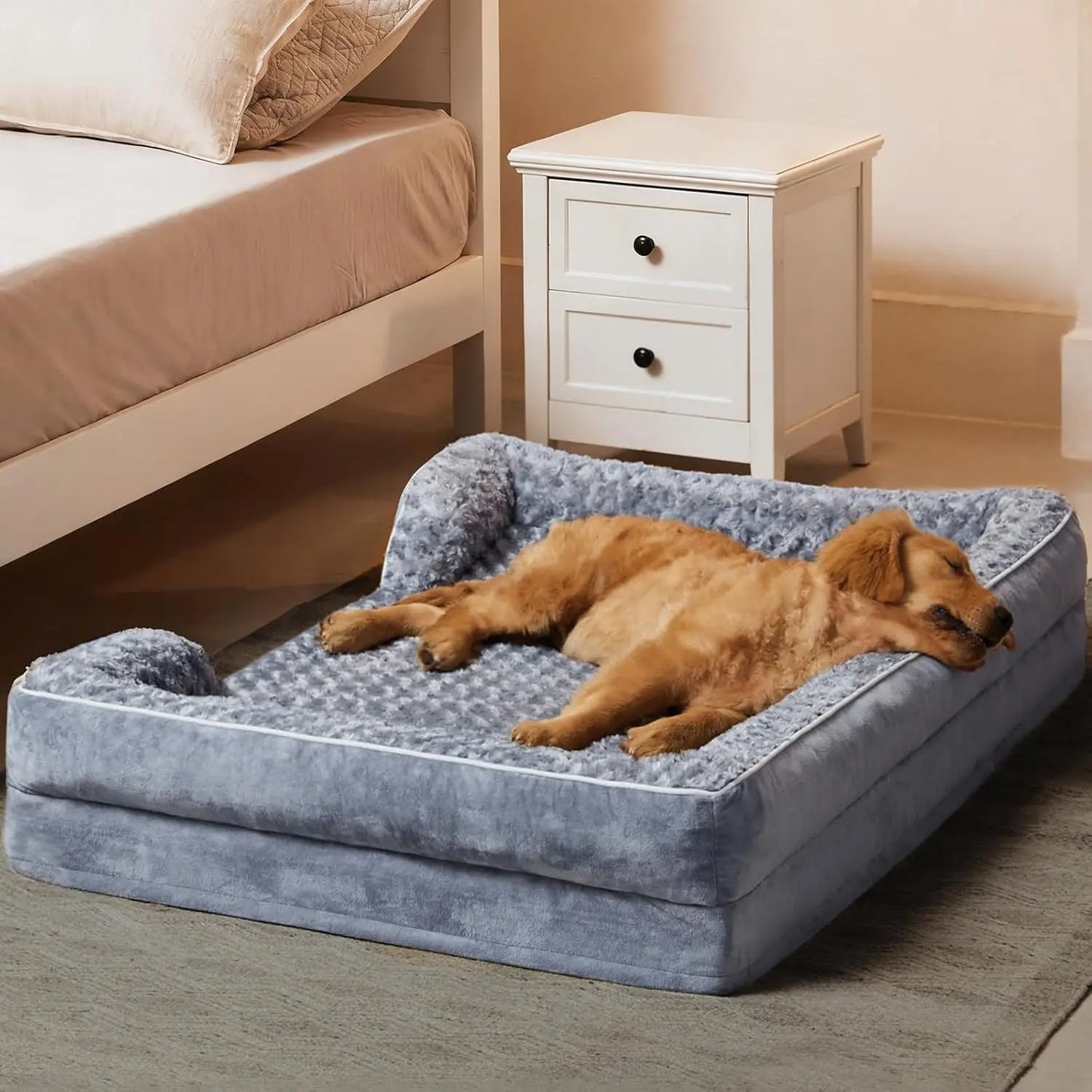 Washable Orthopedic Dog Sofa Bed with Waterproof Lining