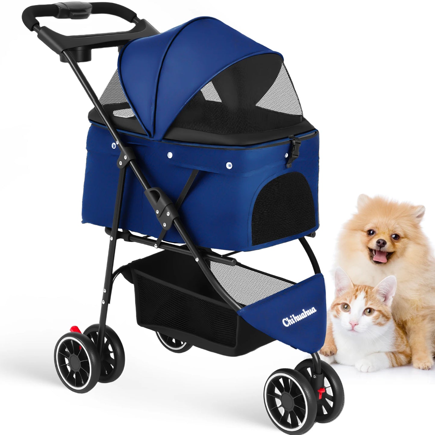 Chihuahua Pet Stroller For Small Dogs And Cats Travel Foldable