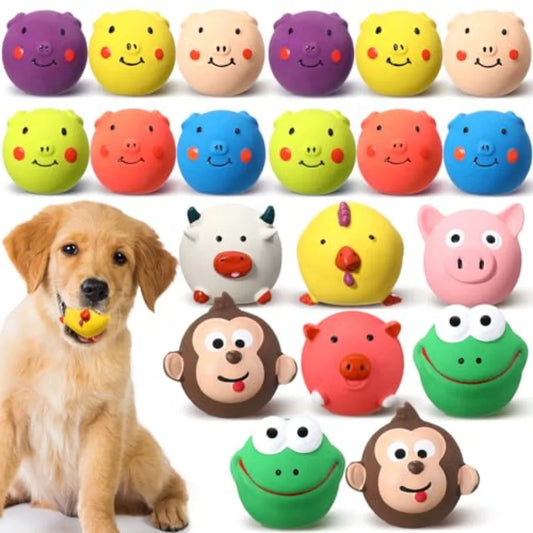 20-Pack Latex Squeaky Dog Toys – Interactive Fetch & Chew Toy Set