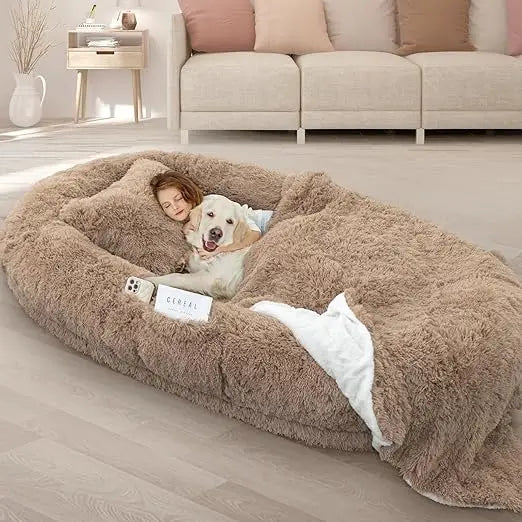 Oversized Memory Foam Dog Bed For Large Pets With Pillow