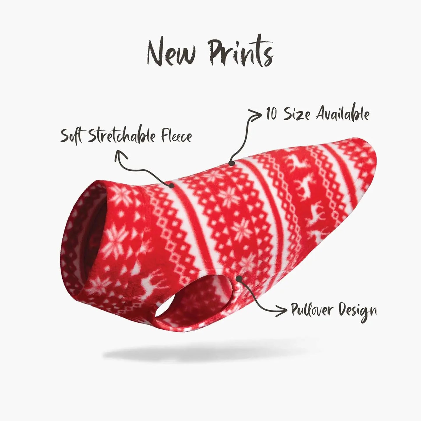 Cozy Plaid Red Fleece Vest for Medium Dogs