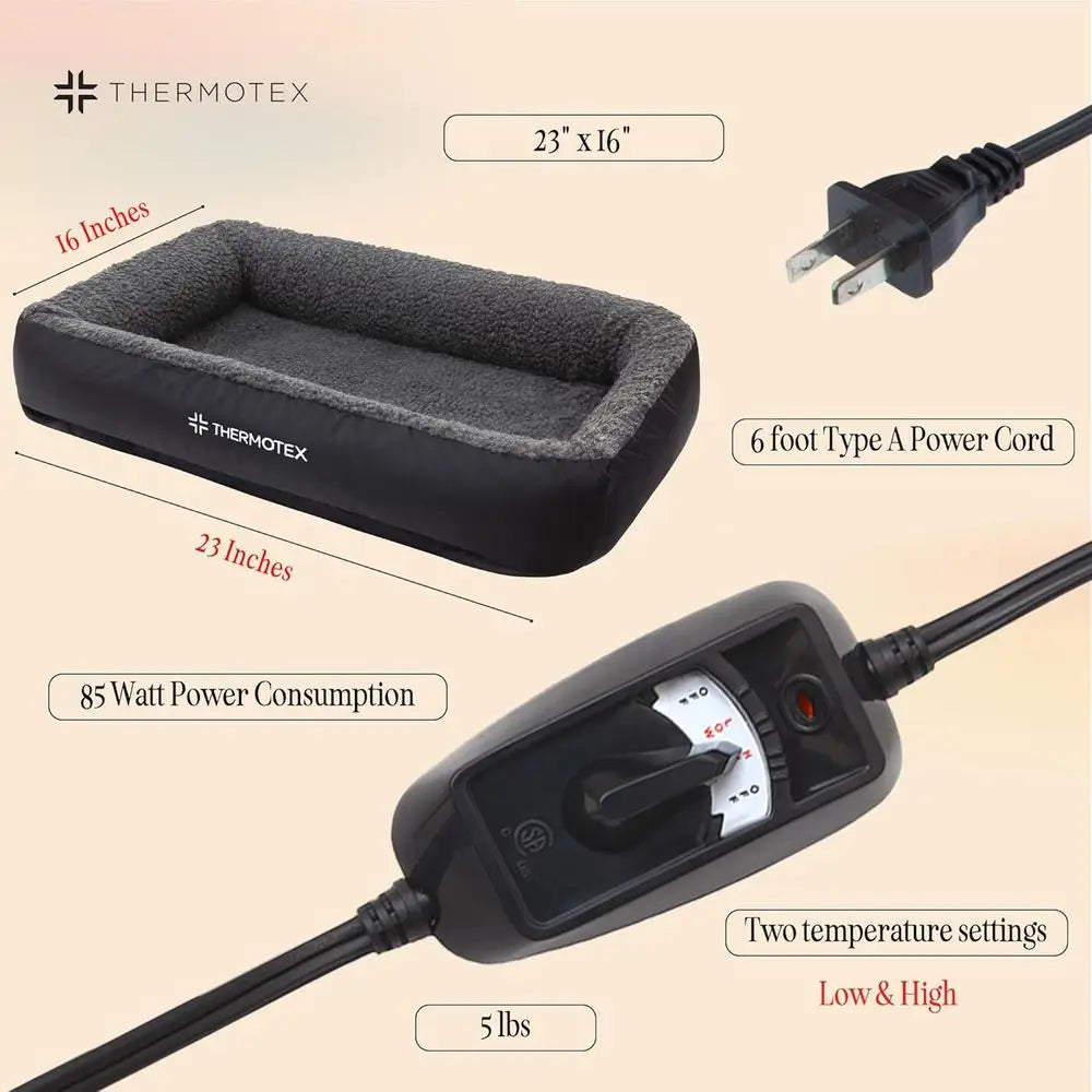 Infrared Warming Pet Bed for Cats and Dogs Arthritis Relief